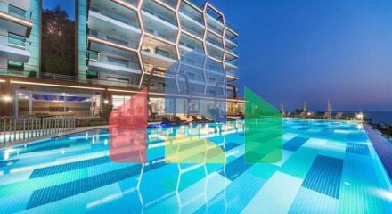 Furnished 1+1 apartment with beautiful sea view in Kargicak area