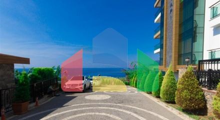 Furnished 1+1 apartment with beautiful sea view in Kargicak area