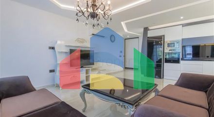 Furnished 2+1 apartment with sea view in Kargicak area