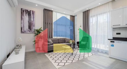 Меблированная трехкомнатная квартира в районе Каргыджак