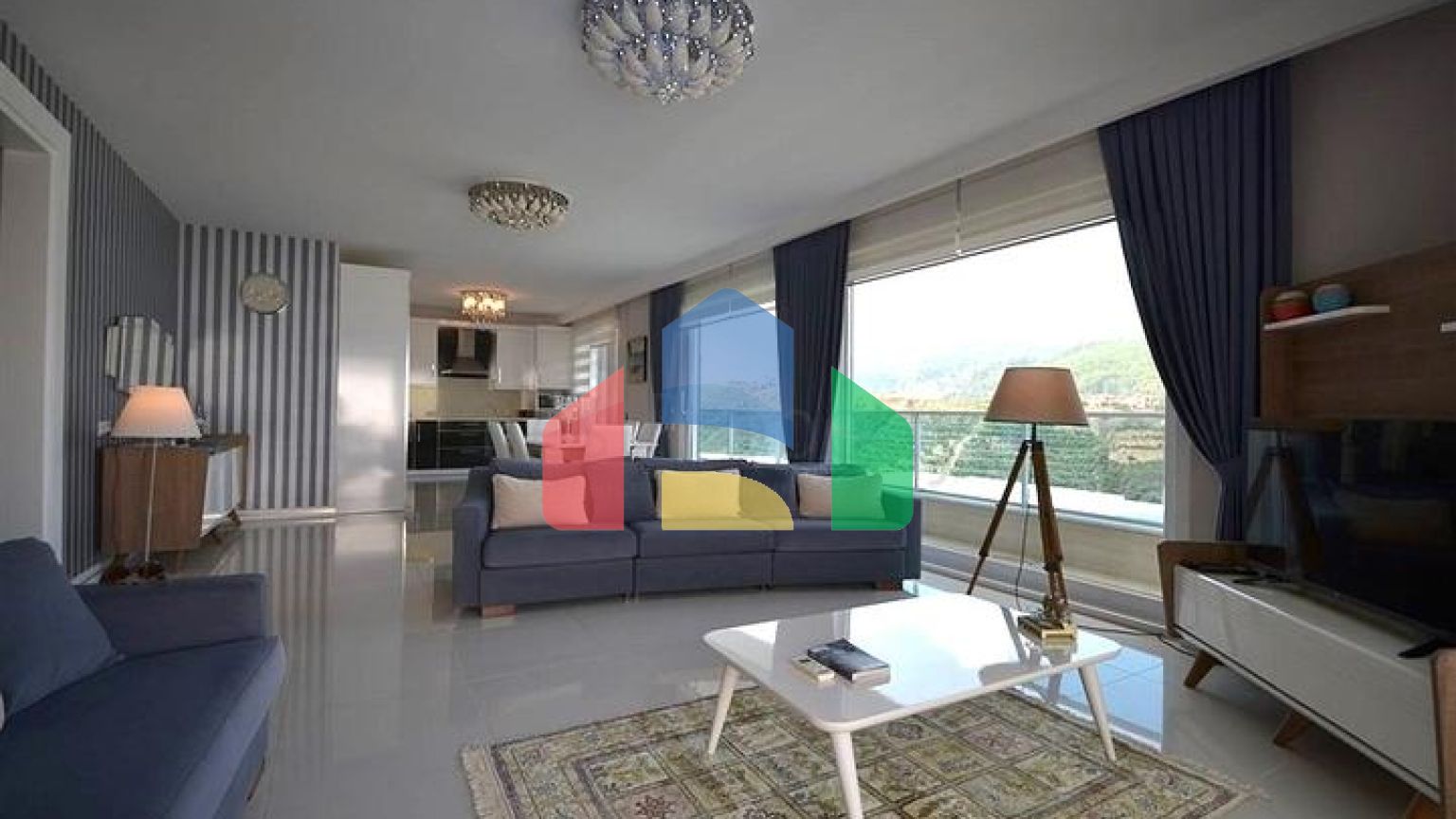 Мебльована вілла плануванням 3 + 1 в районі Каргиджак