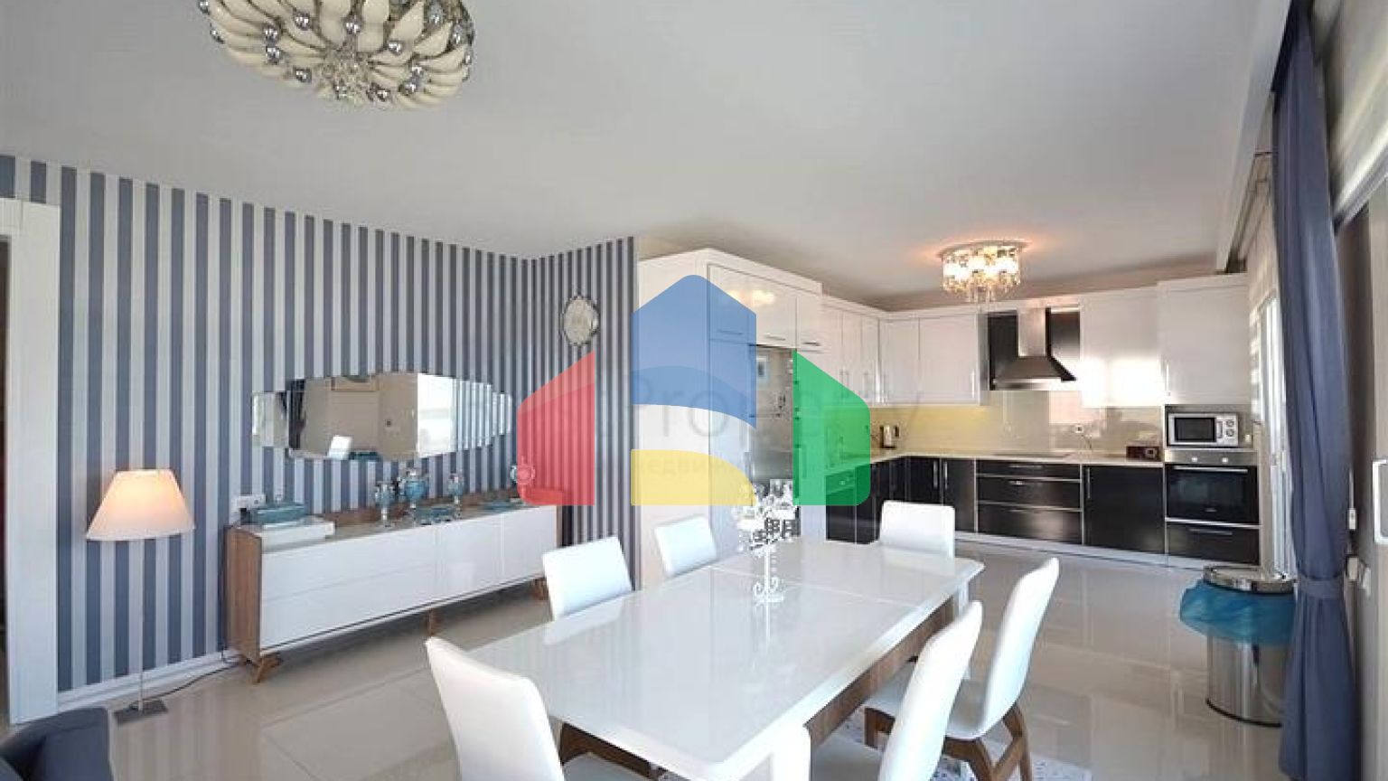 Мебльована вілла плануванням 3 + 1 в районі Каргиджак