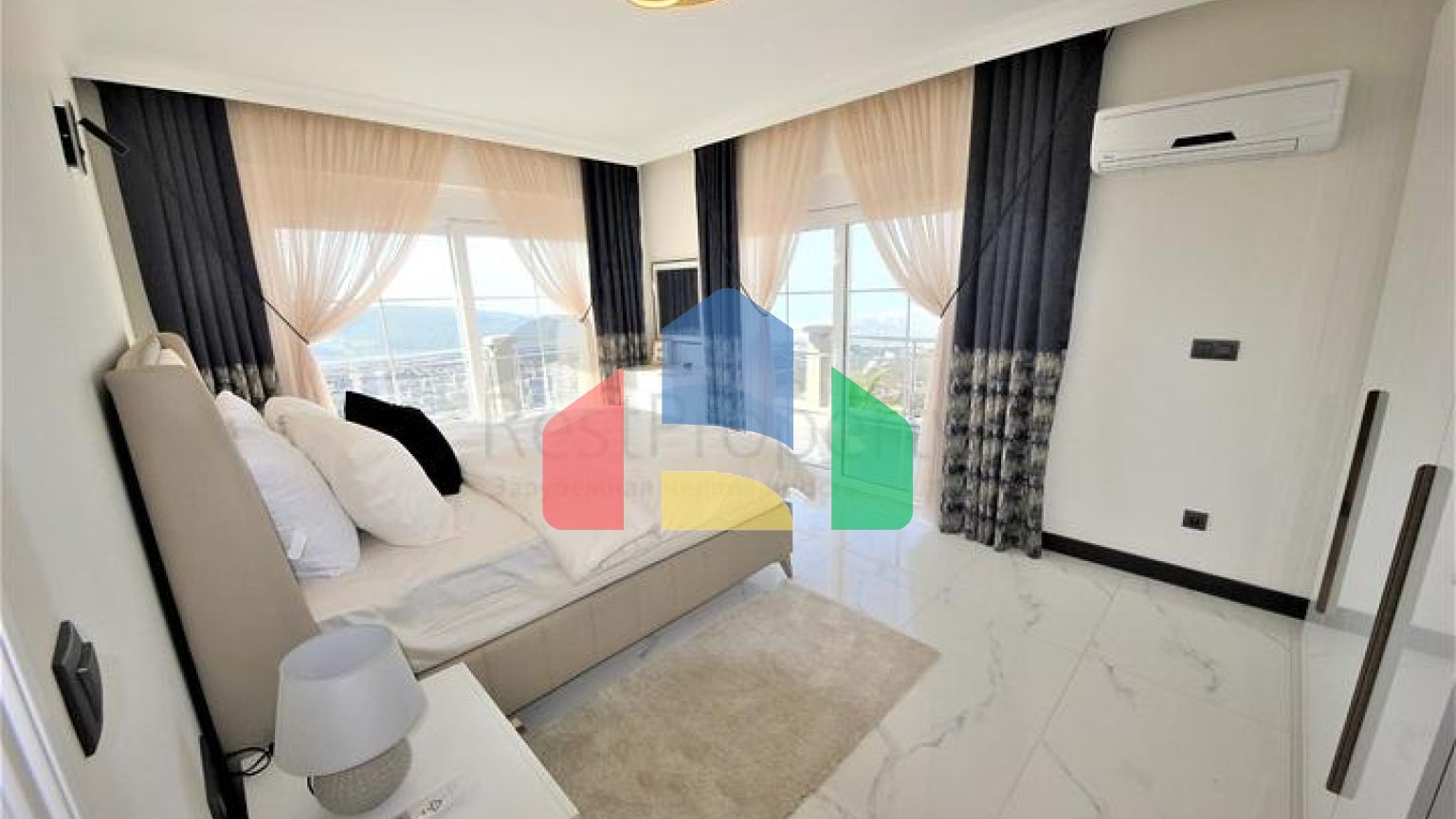 Уютная вилла с панорамным видом в районе Каргыджак