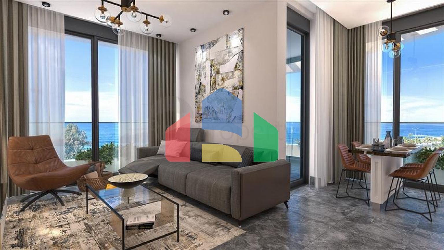 Трикімнатна квартира в споруджуваному житловому комплексі в елітному районі Каргиджак