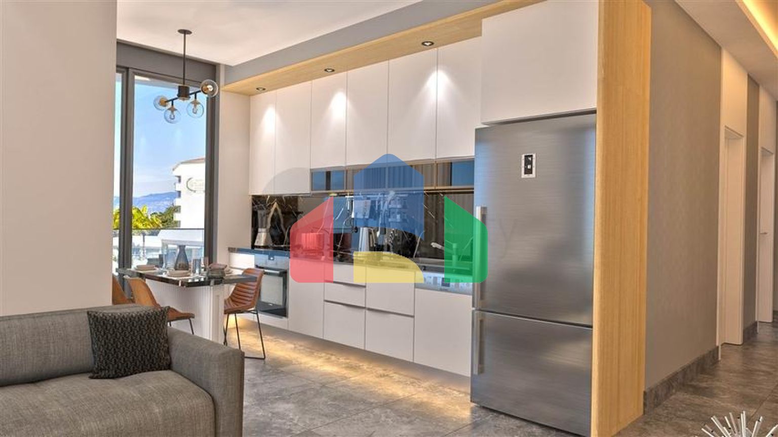 Трикімнатна квартира в споруджуваному житловому комплексі в елітному районі Каргиджак