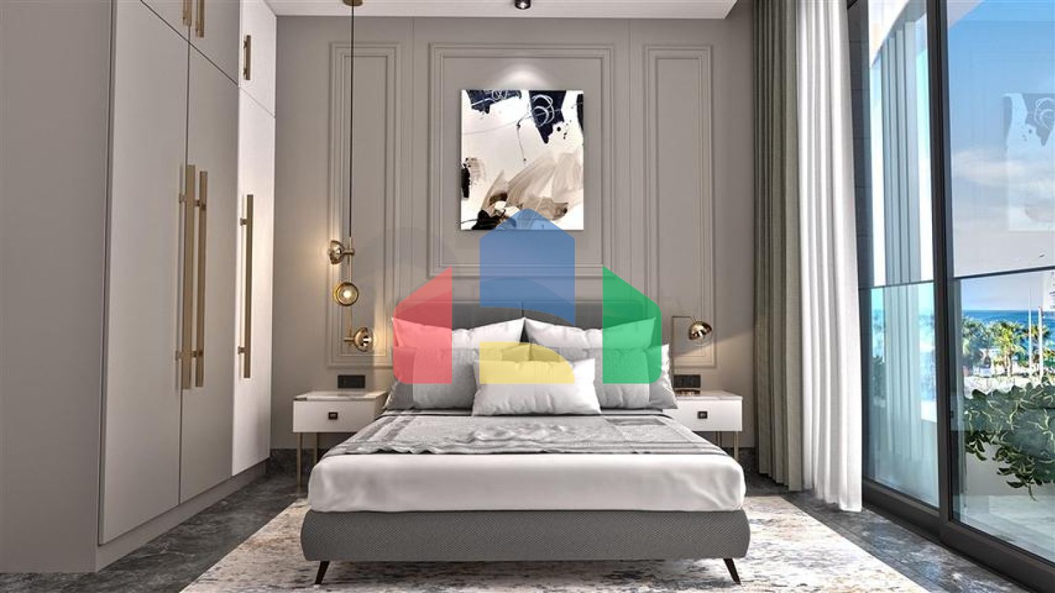 Трикімнатна квартира в споруджуваному житловому комплексі в елітному районі Каргиджак