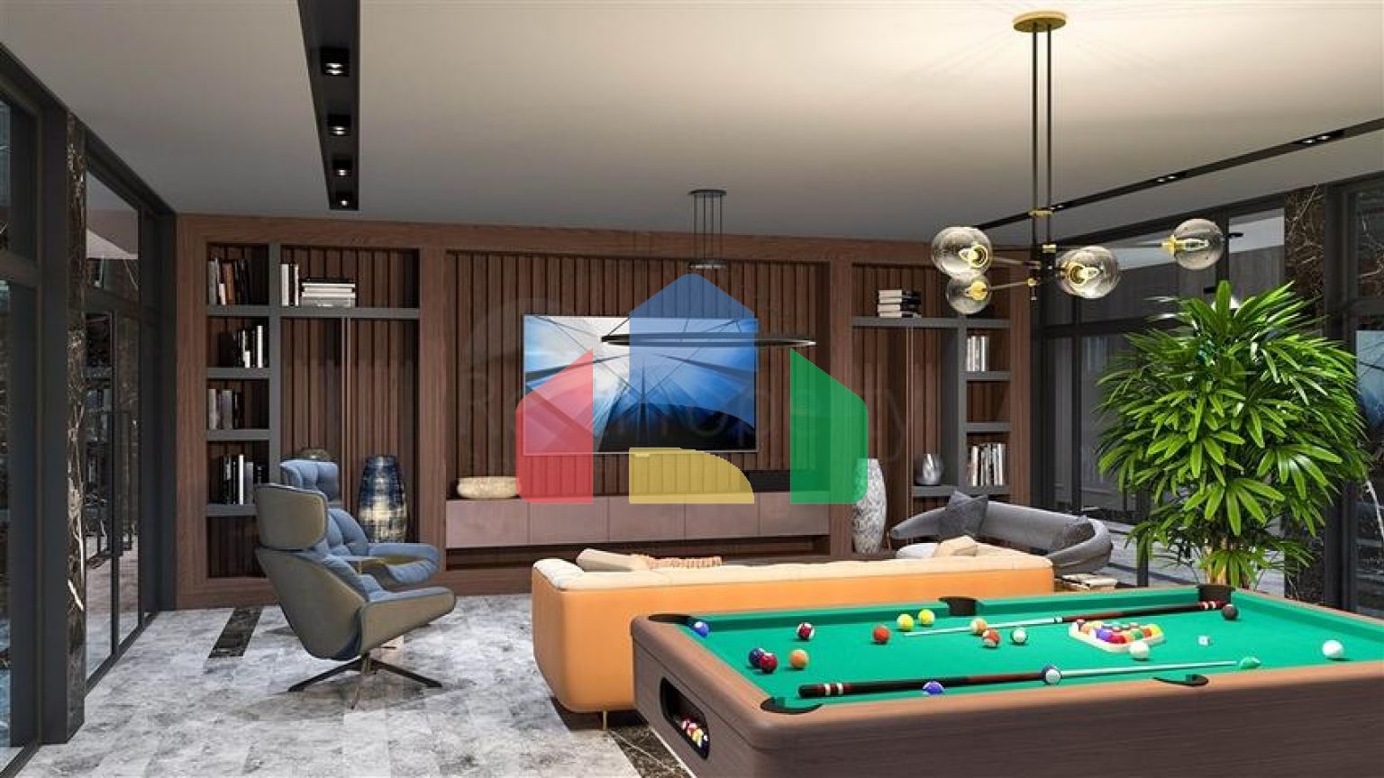 Трикімнатна квартира в споруджуваному житловому комплексі в елітному районі Каргиджак