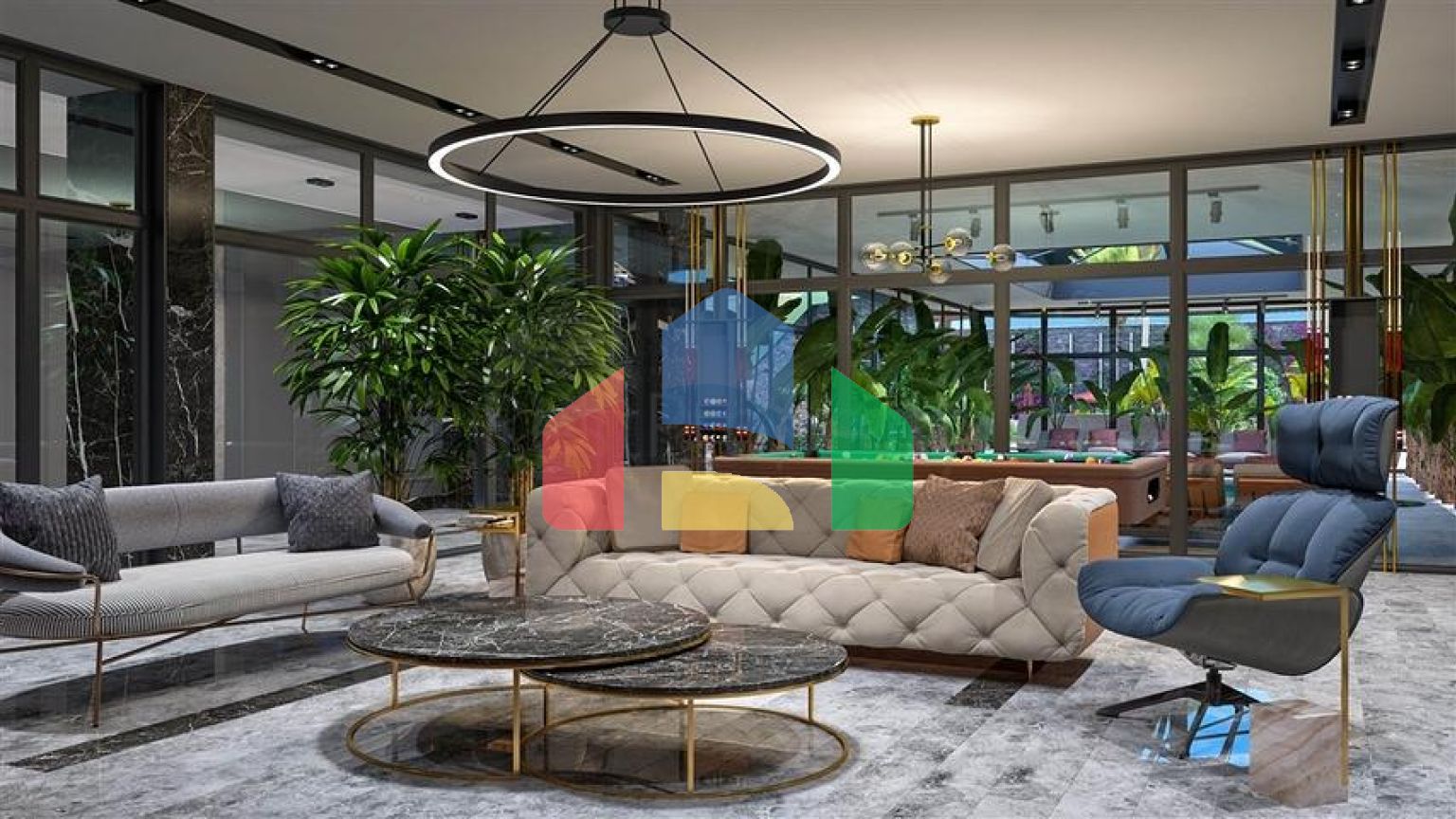 Трикімнатна квартира в споруджуваному житловому комплексі в елітному районі Каргиджак