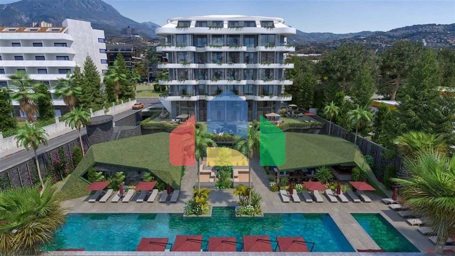 Трикімнатна квартира в споруджуваному житловому комплексі в елітному районі Каргиджак