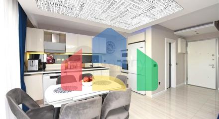 Пентхаус 2+1 с потрясающим видом в районе Каргыджак