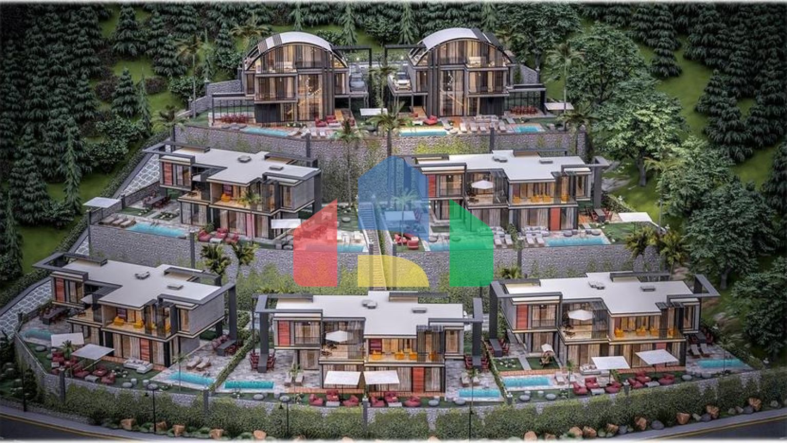 Новый проект вилл в районе Каргыджак