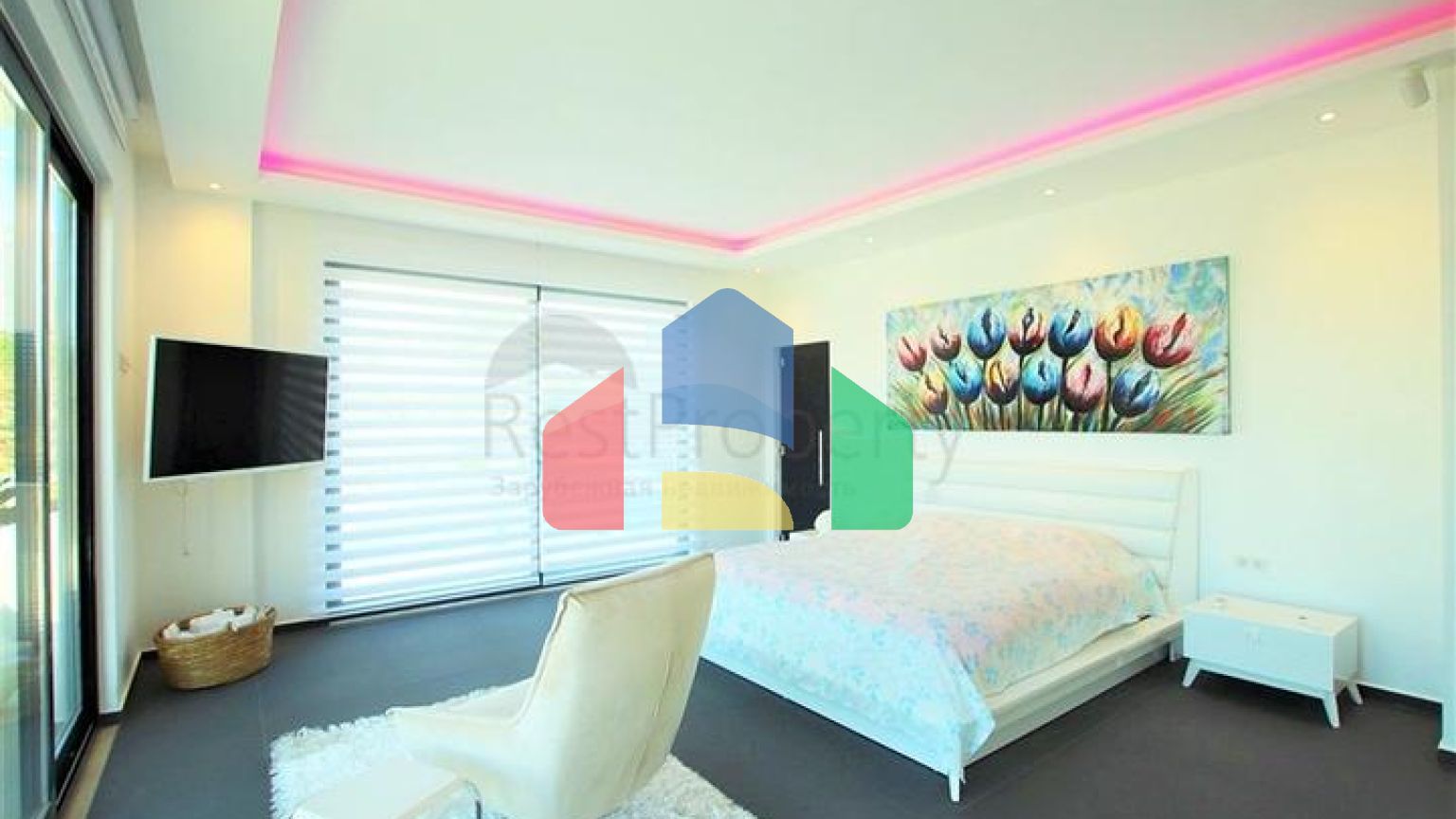 Шикарная вилла планировкой 4+1 с новой мебелью в современном стиле