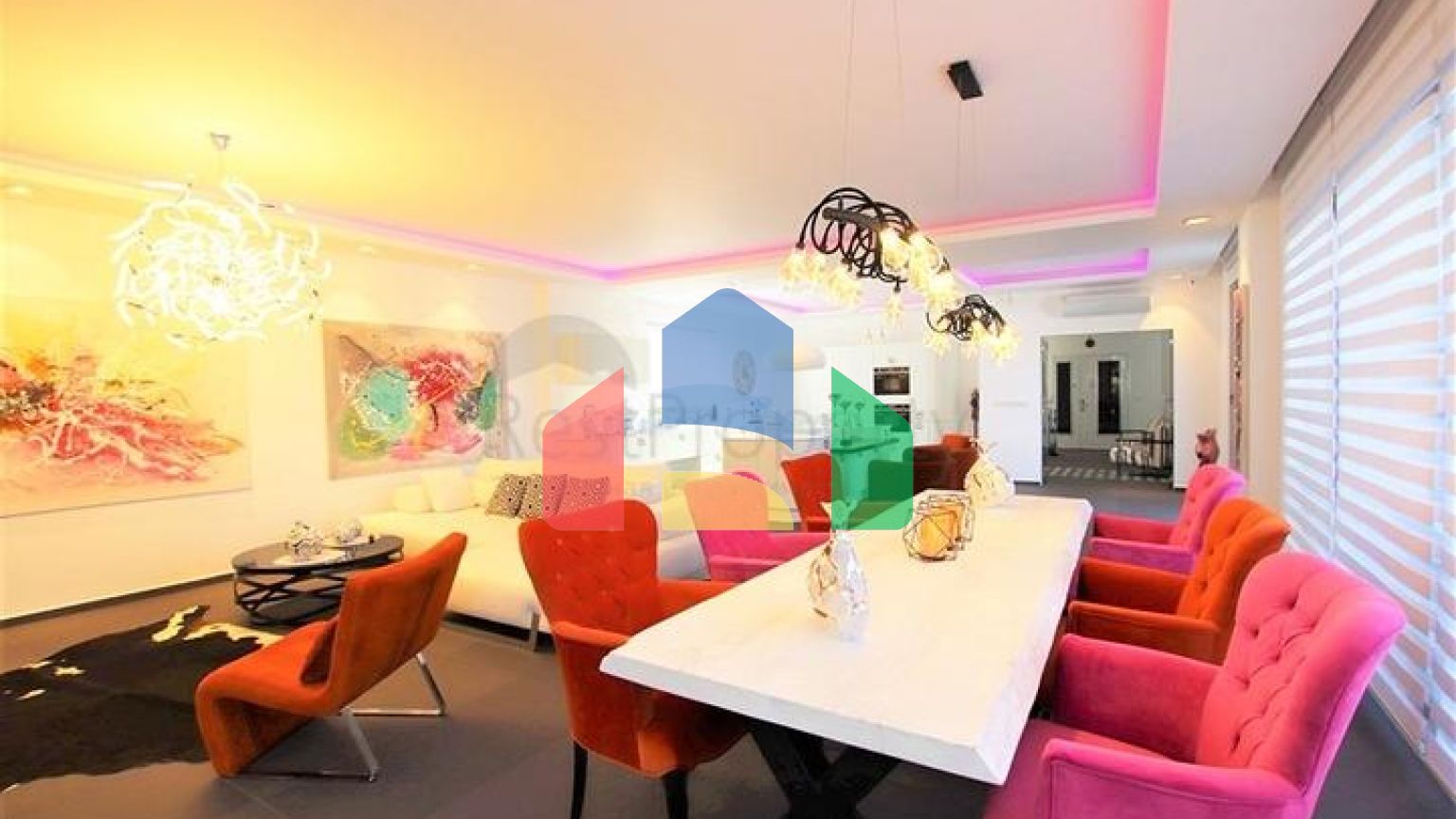 Шикарная вилла планировкой 4+1 с новой мебелью в современном стиле