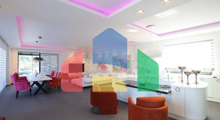 Шикарная вилла планировкой 4+1 с новой мебелью в современном стиле Шикарная вилла планировкой 4+1 с новой мебелью в современном стиле