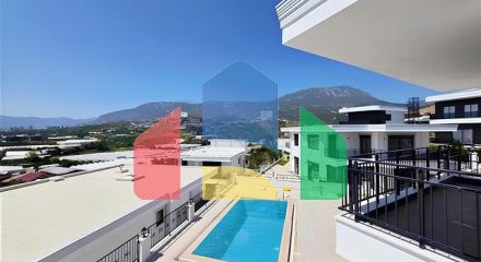 Роскошная вилла 4+1 с частным бассейном и видом на море в Каргыджаке