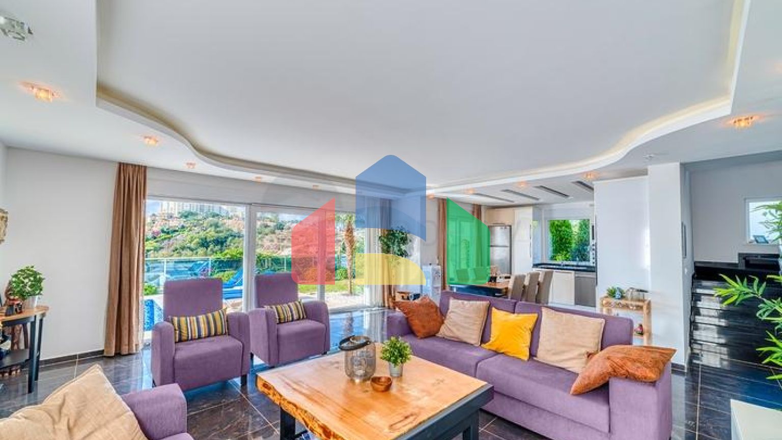 Частная вилла 4+1 с панорамными видами в районе Каргыджак