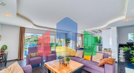 Частная вилла 4+1 с панорамными видами в районе Каргыджак