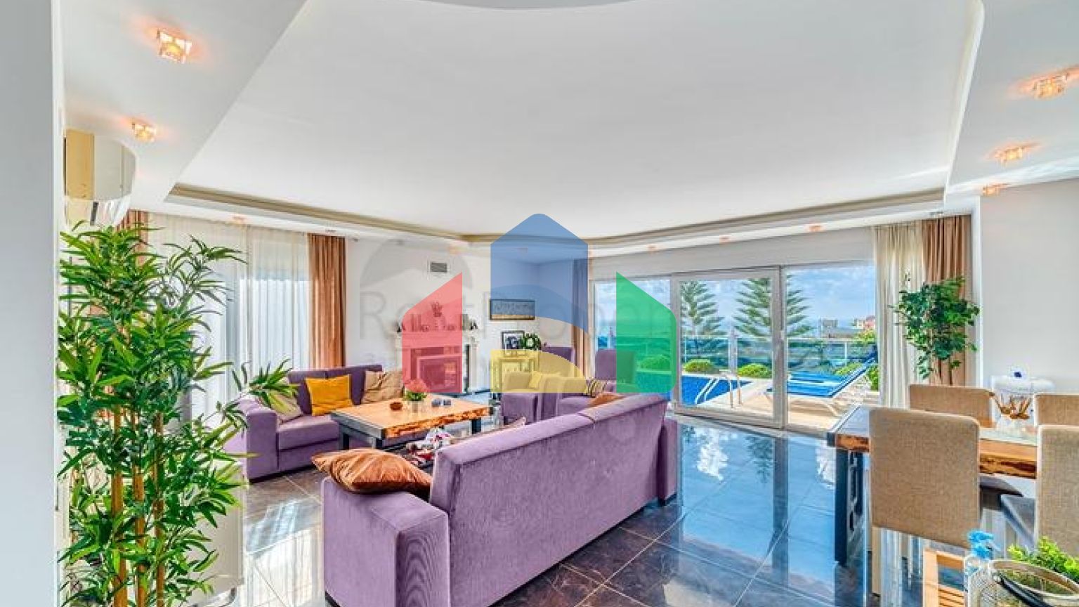 Частная вилла 4+1 с панорамными видами в районе Каргыджак