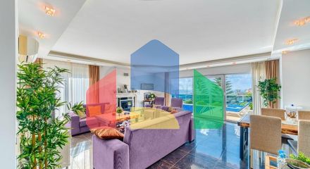 Частная вилла 4+1 с панорамными видами в районе Каргыджак