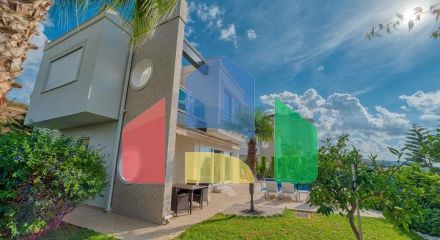 Частная вилла 4+1 с панорамными видами в районе Каргыджак