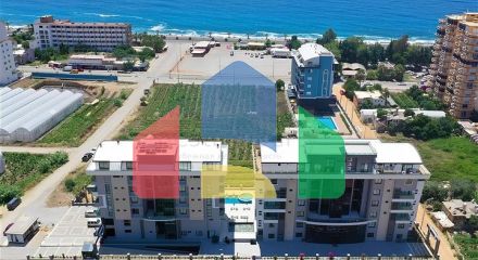 Квартира 1+1 с видом на море в районе Каргыджак