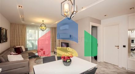 Квартира 1+1 с видом на море в районе Каргыджак