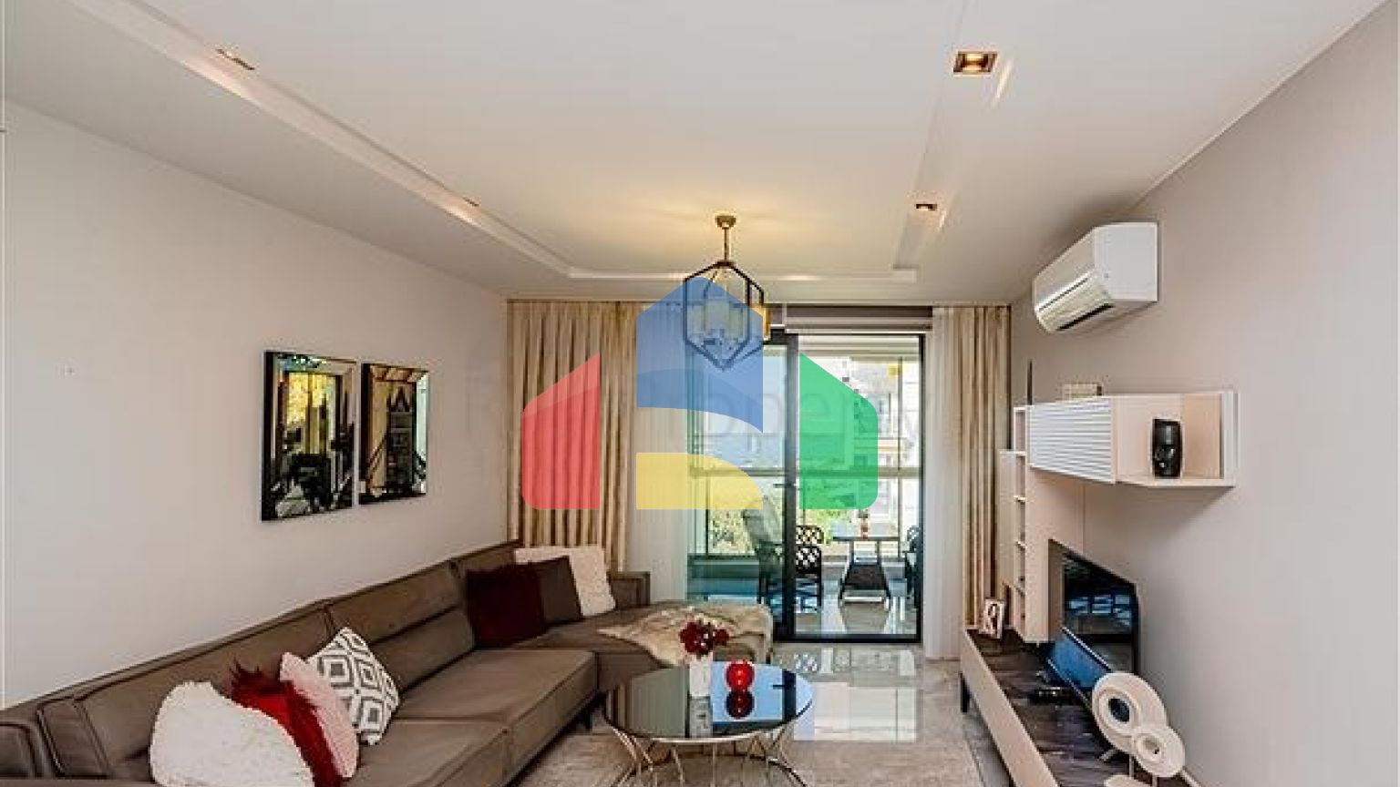 Квартира 1+1 с видом на море в районе Каргыджак