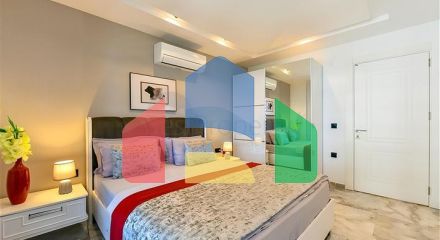 Квартира 1+1 с видом на море в районе Каргыджак