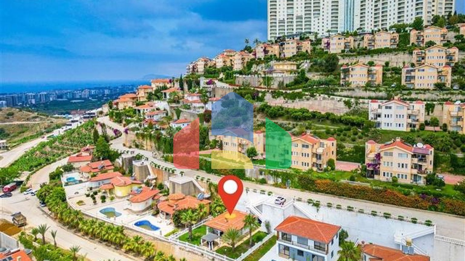 Вилла с потрясающим видом в районе Каргыджак