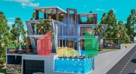 Villa in the elite area of Kargicak with the possibility of obtaining Turkish citizenship
