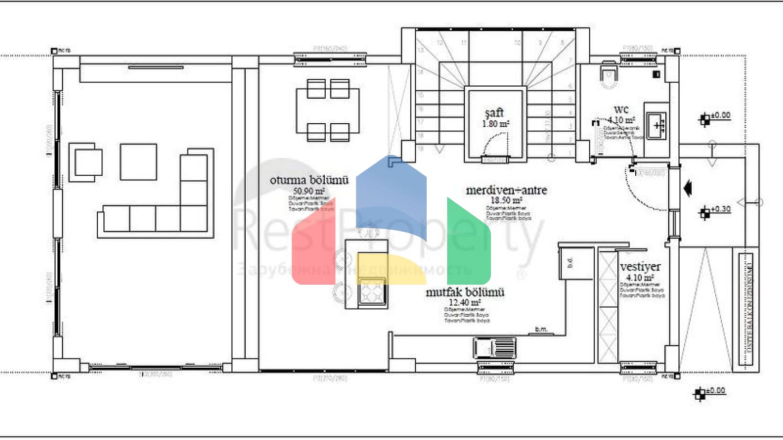 Новый инвестиционный проект с видом на горы в районе Каргыджак