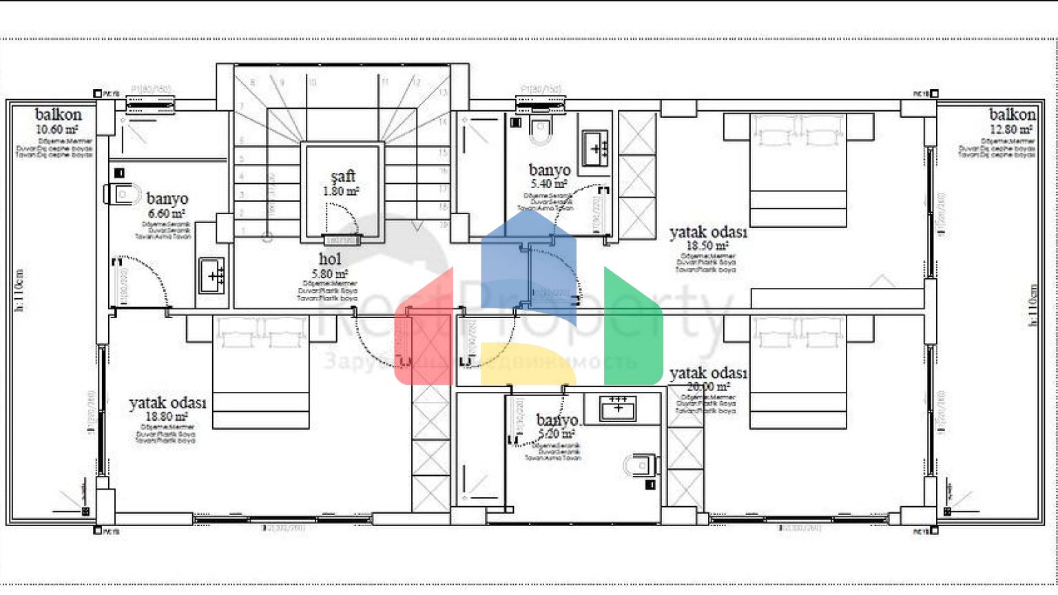 Новый инвестиционный проект с видом на горы в районе Каргыджак