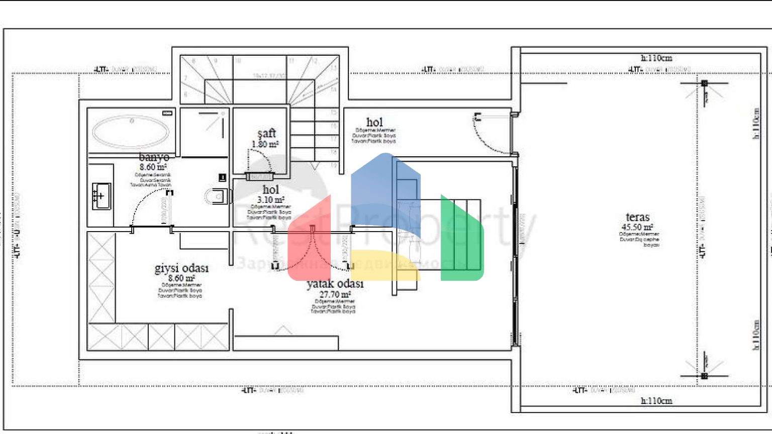 Новый инвестиционный проект с видом на горы в районе Каргыджак