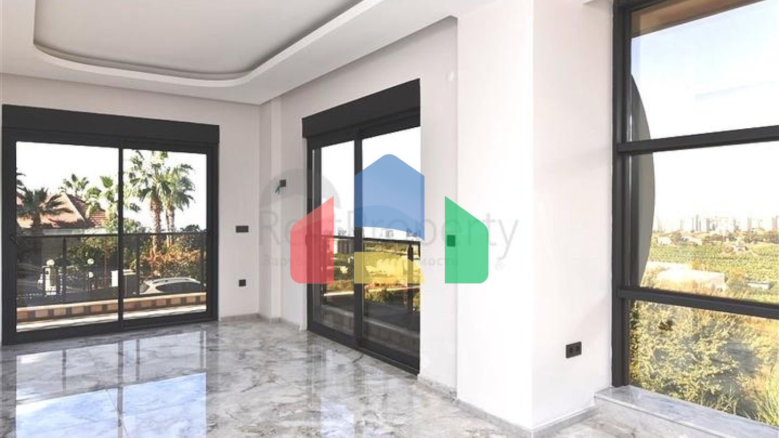 Новый инвестиционный проект с видом на горы в районе Каргыджак