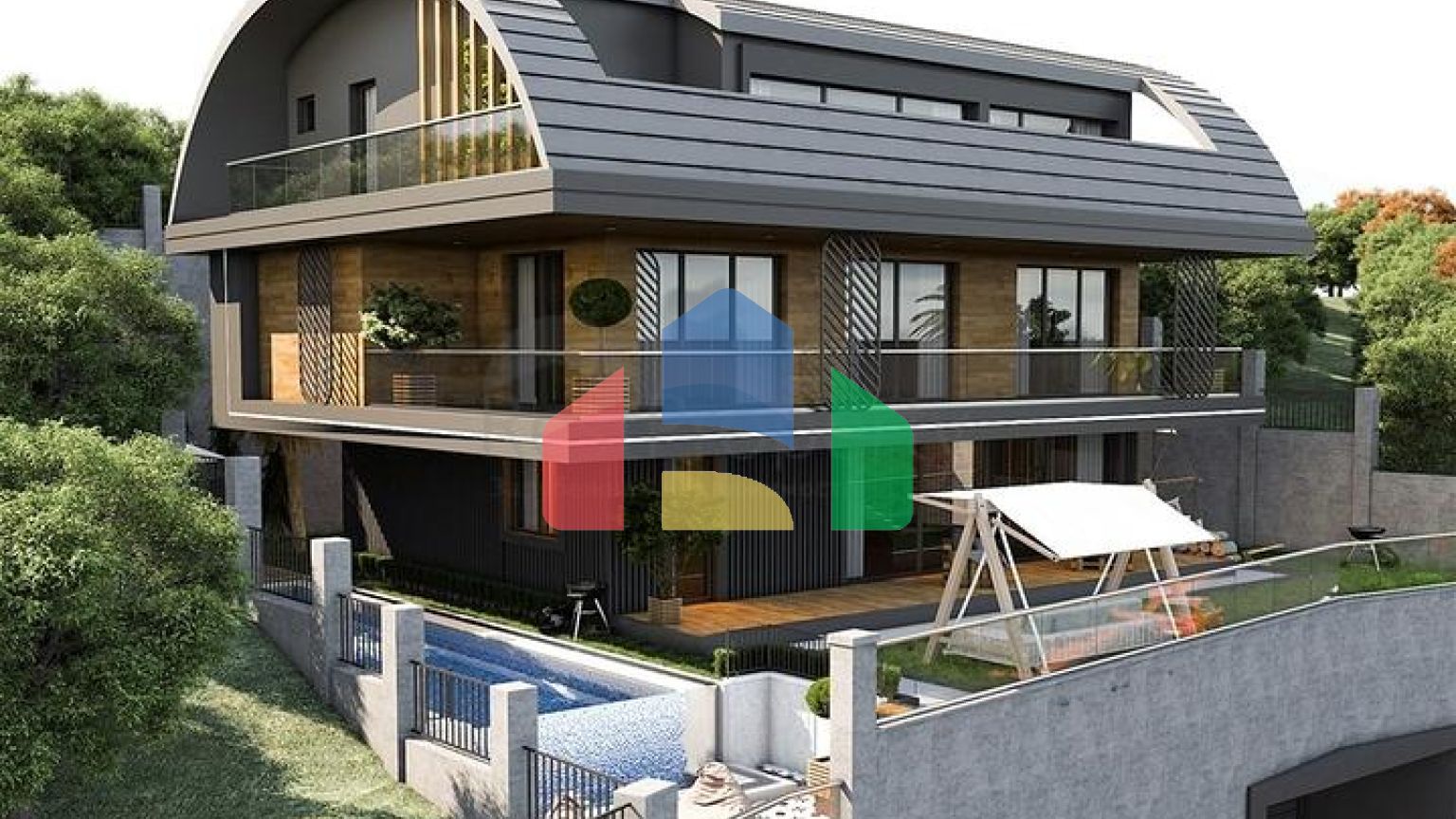 Новый проект эксклюзивной виллы в районе Каргыджак