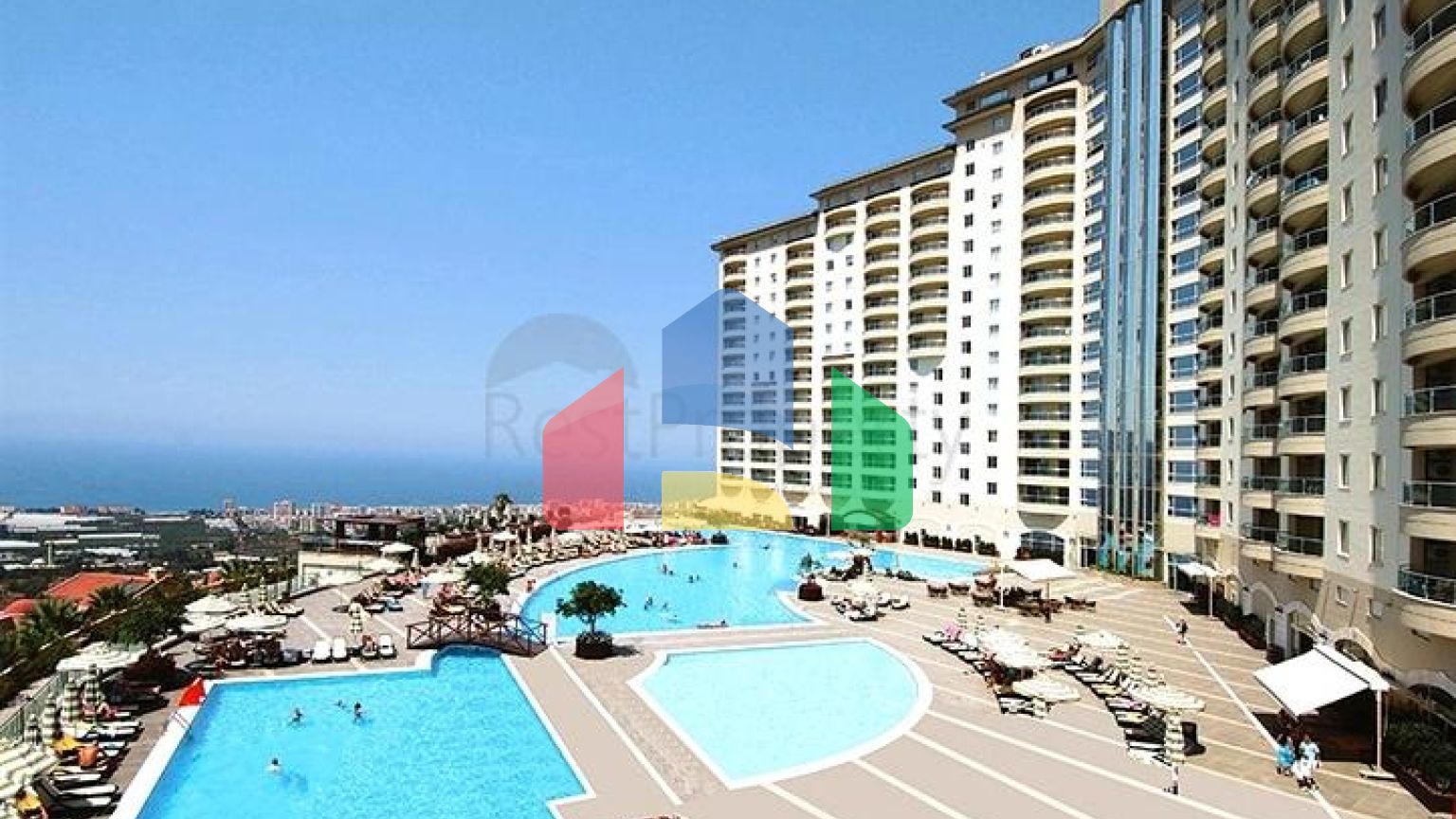 Панорамная квартира 2+1 в районе Каргыджак с полной курортной инфраструктурой