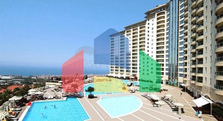 Панорамная квартира 2+1 в районе Каргыджак с полной курортной инфраструктурой