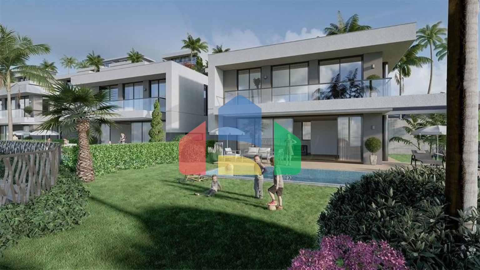 Сучасна вілла з панорамним видом на море в Каргиджаку