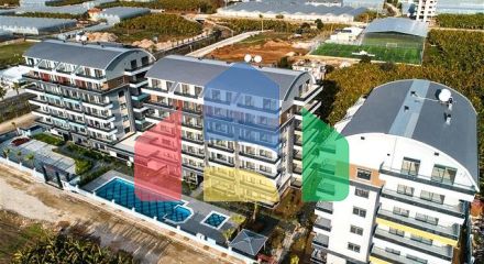 Уютная квартира 1+1 в районе Каргыджак в современном жилом комплексе