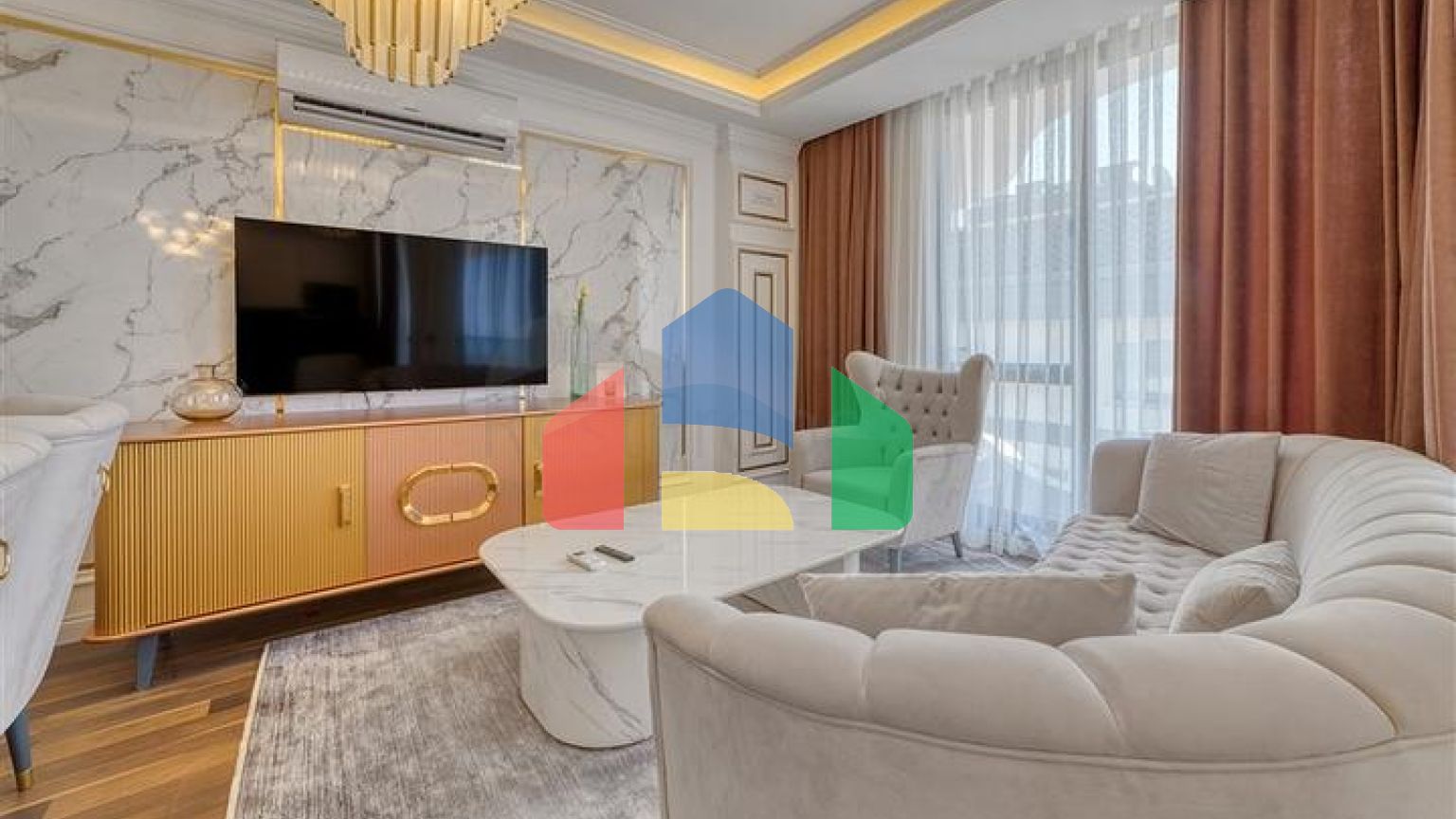 Трёхкомнатный пентхаус с террасой и развитой инфраструктурой в районе Каргыджак