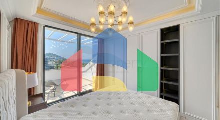 Трёхкомнатный пентхаус с террасой и развитой инфраструктурой в районе Каргыджак