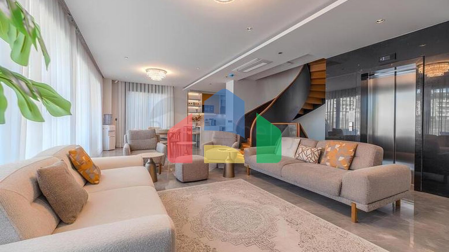 Сучасна вілла 3+1 з терасою і розвиненою інфраструктурою в районі Каргиджак