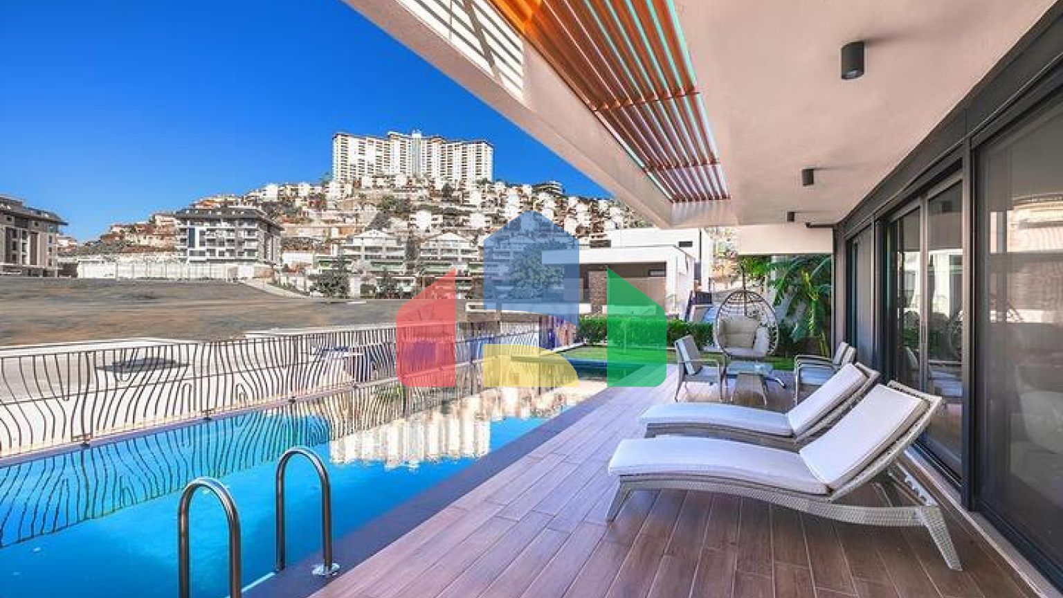 Сучасна вілла 3+1 з терасою і розвиненою інфраструктурою в районі Каргиджак