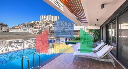 Сучасна вілла 3+1 з терасою і розвиненою інфраструктурою в районі Каргиджак