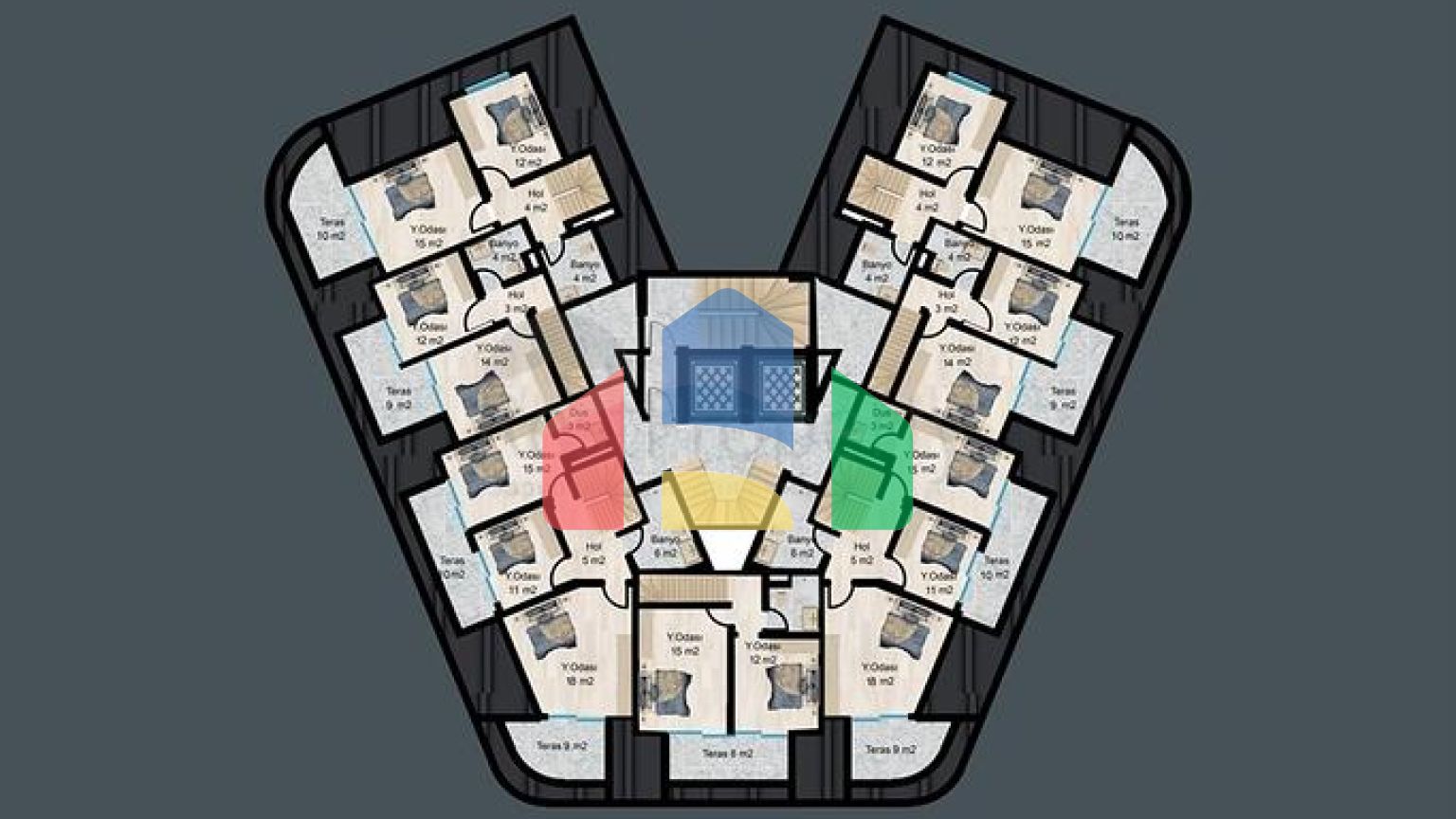 Элитный комплекс на стадии строительства в районе Демирташ