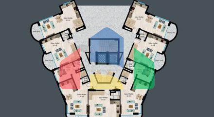 Элитный комплекс на стадии строительства в районе Демирташ