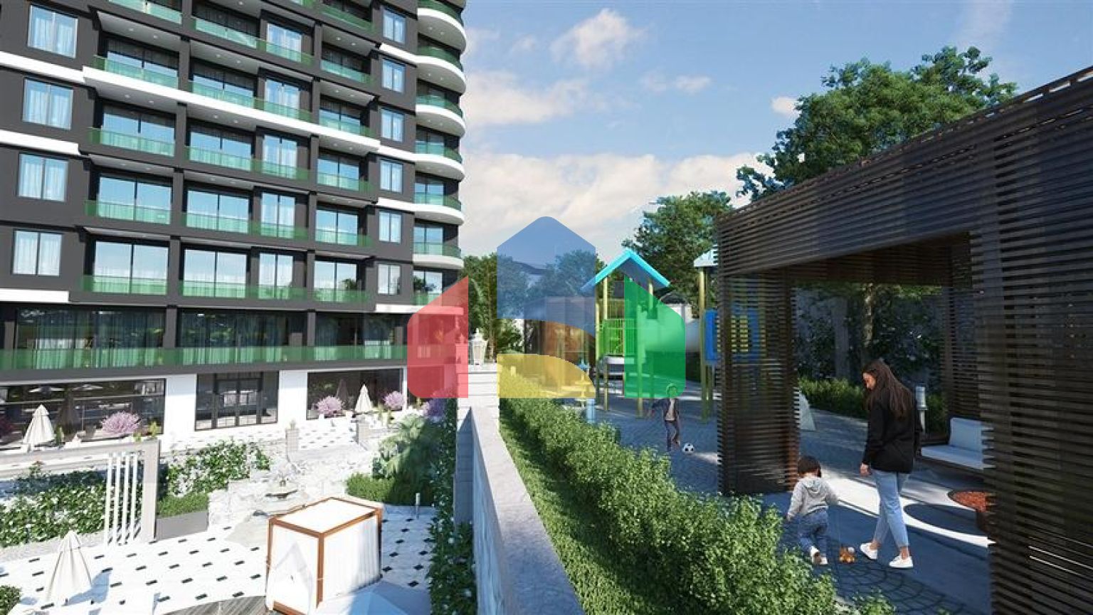 Элитный комплекс на стадии строительства в районе Демирташ