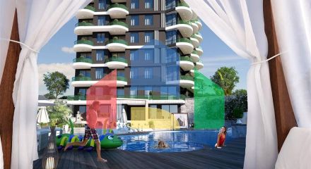 Элитный комплекс на стадии строительства в районе Демирташ