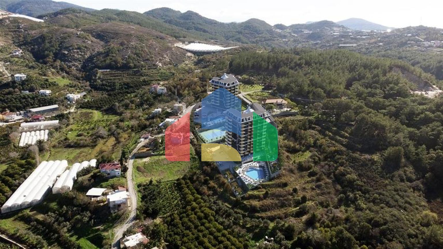 Элитный комплекс на стадии строительства в районе Демирташ