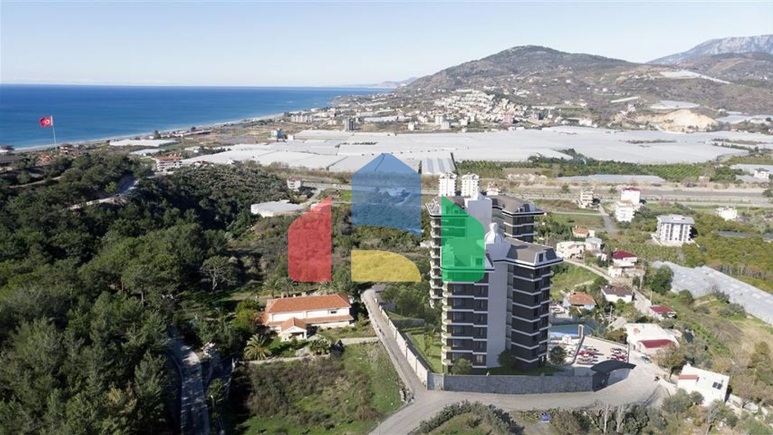 Элитный комплекс на стадии строительства в районе Демирташ